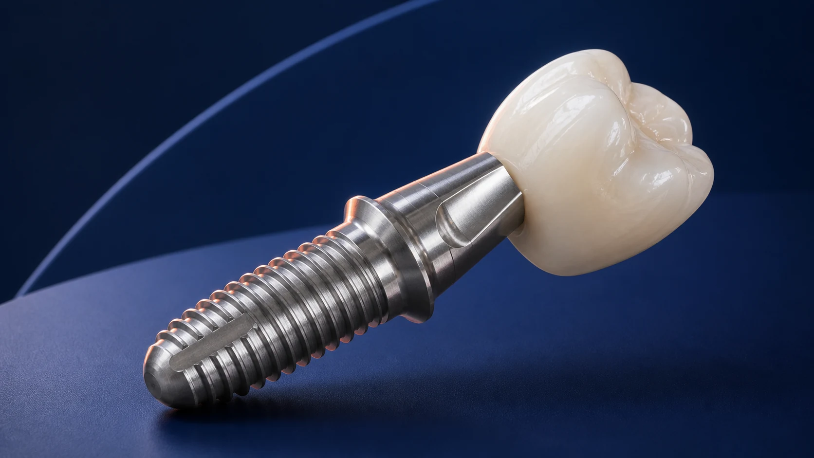 Cinematic dental implant product animation